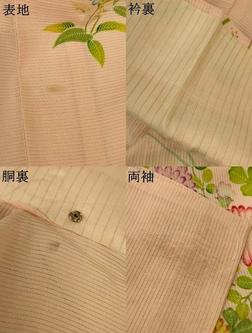 平和屋着物*夏物 訪問着 絽 草花文 正絹 逸品 AABI7864jd