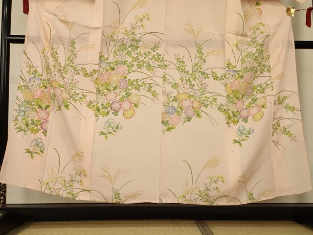平和屋着物*夏物 訪問着 絽 草花文 正絹 逸品 AABI7864jd