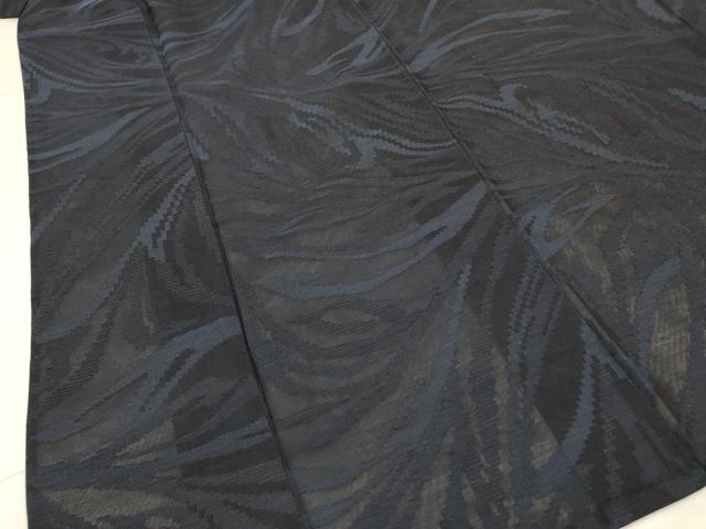 平和屋着物*夏物 小紋 紗 幾何学文様 正絹 逸品 AABI7870jd