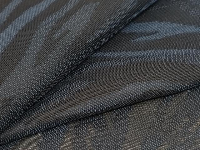 平和屋着物*夏物 小紋 紗 幾何学文様 正絹 逸品 AABI7870jd