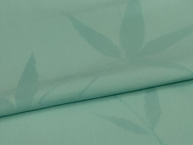 平和屋着物*夏物 色無地 舞葉紋紗 錆青磁色 正絹 逸品 AABI7878jd