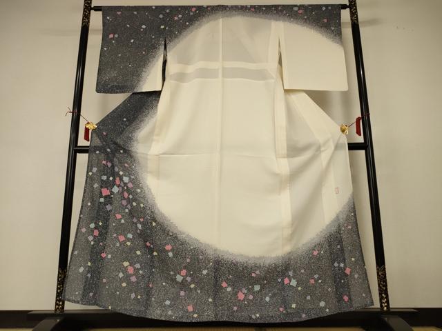 平和屋着物*夏物 訪問着 作家物 絽 箔散らし文 正絹 逸品 AABI7890jd