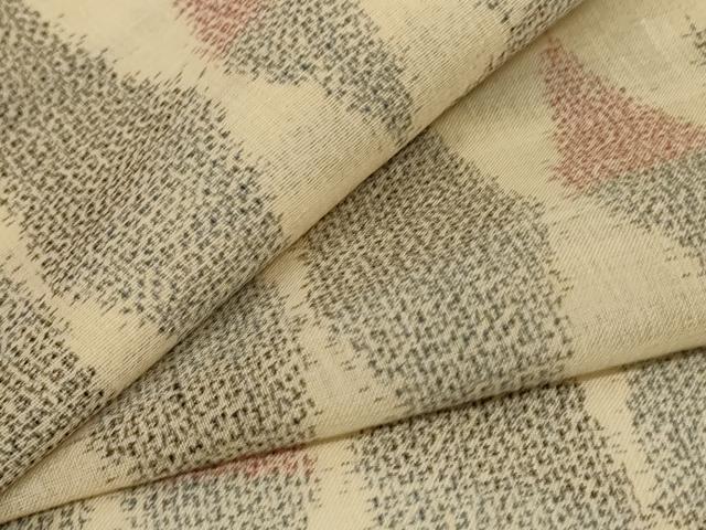 平和屋着物*夏物 紗紬 幾何学文様 正絹 逸品 AABI7891jd
