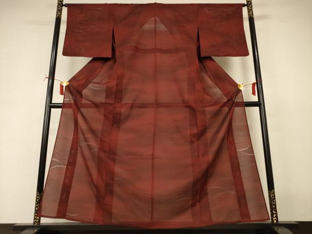 平和屋着物*夏物 小紋 芝文紗 正絹 逸品 AABI7892jd