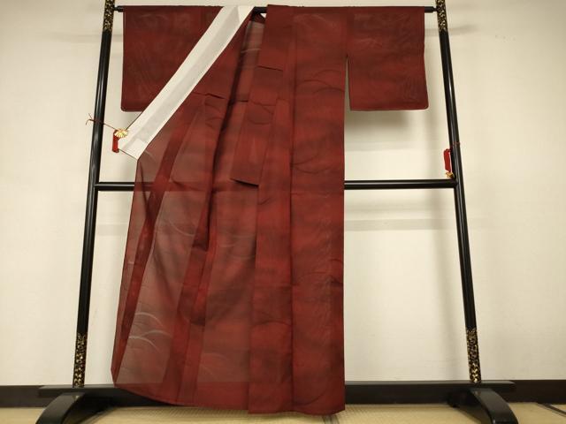 平和屋着物*夏物 小紋 芝文紗 正絹 逸品 AABI7892jd