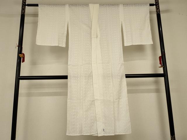 平和屋着物*夏物 長襦袢 総レース 草花文 白色 綿 逸品 AABI7896jd