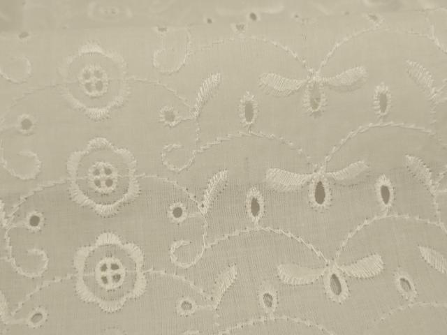 平和屋着物*夏物 長襦袢 総レース 草花文 白色 綿 逸品 AABI7896jd