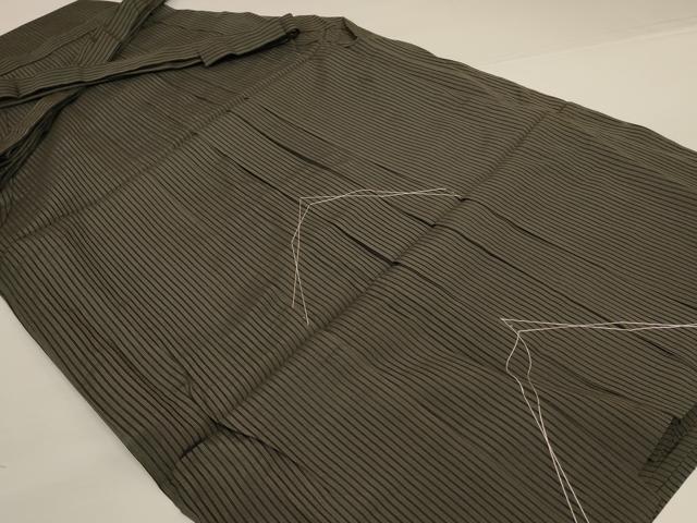 平和屋着物*夏物 男性 馬乗り袴 縞 正絹 逸品 未使用 AABI7902jd