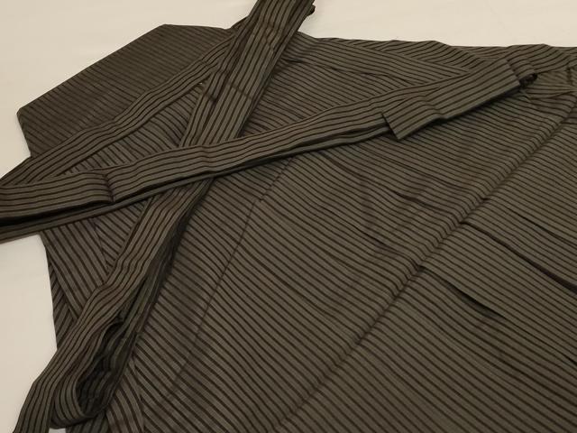 平和屋着物*夏物 男性 馬乗り袴 縞 正絹 逸品 未使用 AABI7902jd