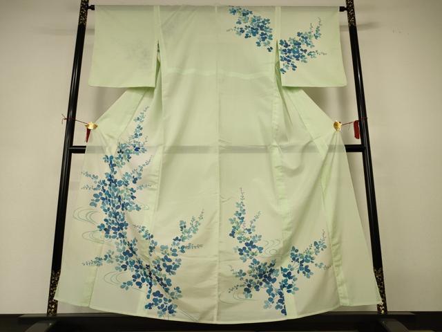 平和屋着物*夏物 訪問着 絽 草花文 洗える着物 AABI7919jd