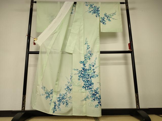 平和屋着物*夏物 訪問着 絽 草花文 洗える着物 AABI7919jd