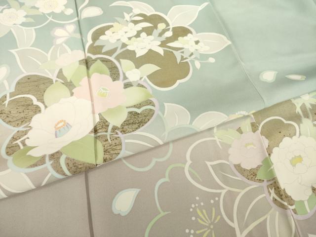 平和屋着物●豪華色留袖 舞花文 暈し染め 金彩 正絹 逸品 AABI7925ck