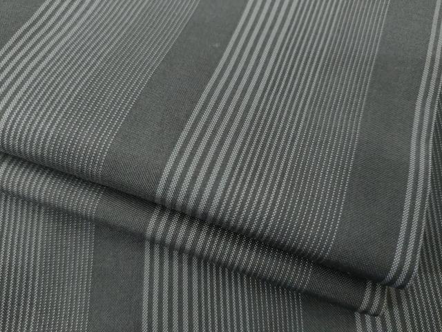 平和屋着物●上質な紬 縞 正絹 逸品 AABI7926ck
