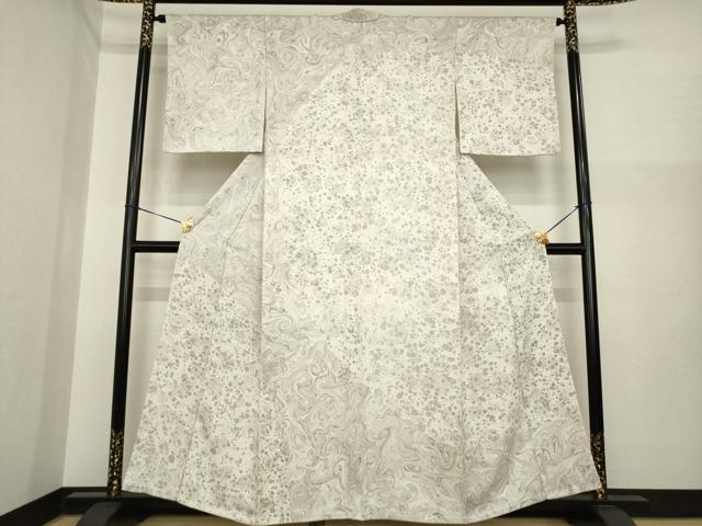 平和屋着物●訪問着 墨流し文様 正絹 逸品 AABI7933ck