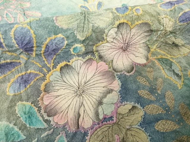平和屋着物●訪問着 辻が花 絞り 舞花文 正絹 逸品 AABI7934ck