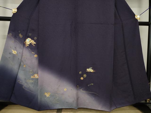平和屋着物●訪問着 螺鈿 宝尽くし 暈し染め 金糸 正絹 逸品 AABI7941ck