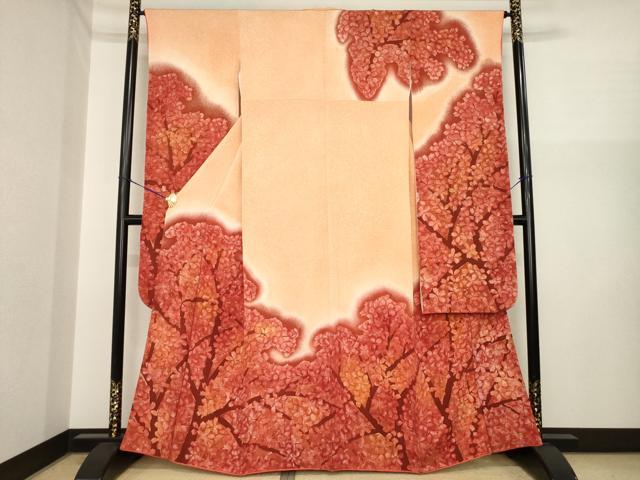 平和屋着物●豪華振袖 桜 正絹 逸品 AABI7942ck