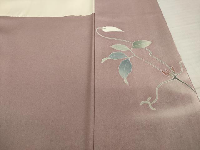 平和屋着物●本加賀友禅作家 南克治 訪問着 花蔦草文 暈し染め 正絹 逸品 AABI7943ck