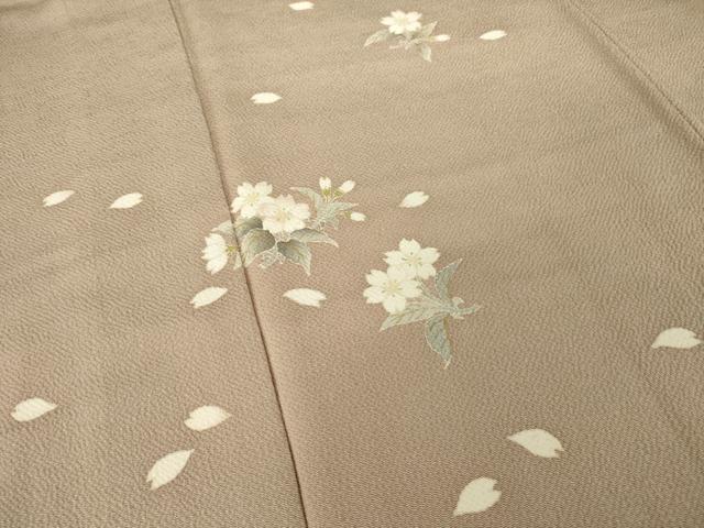 平和屋着物●訪問着 舞桜文 鬼しぼ縮緬 ゑり善扱い 正絹 逸品 AABI7946ck