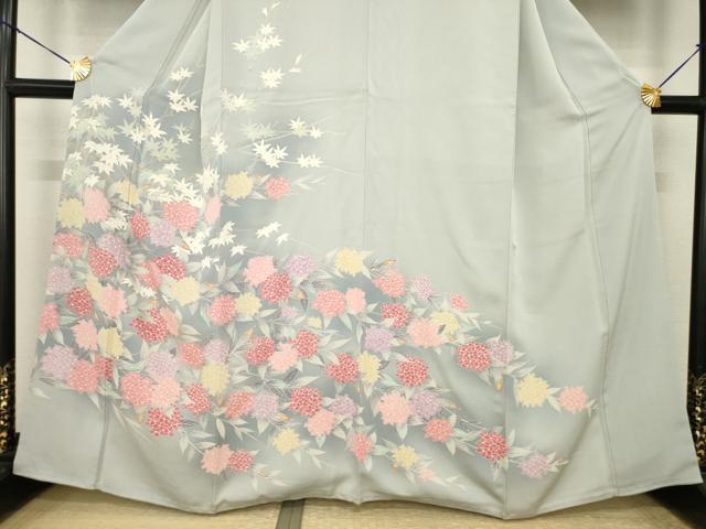 平和屋着物●訪問着 友禅 紫陽花 正絹 逸品 AABI7951ck