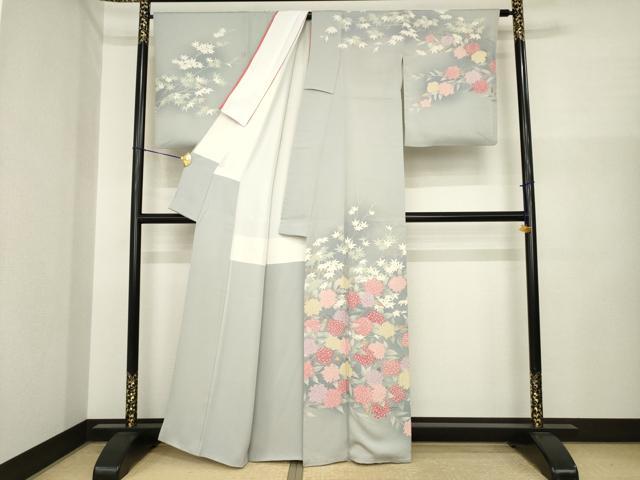平和屋着物●訪問着 友禅 紫陽花 正絹 逸品 AABI7951ck