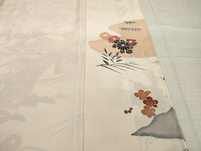 平和屋着物●訪問着 友禅 風景文 金彩 正絹 逸品 AABI7952ck