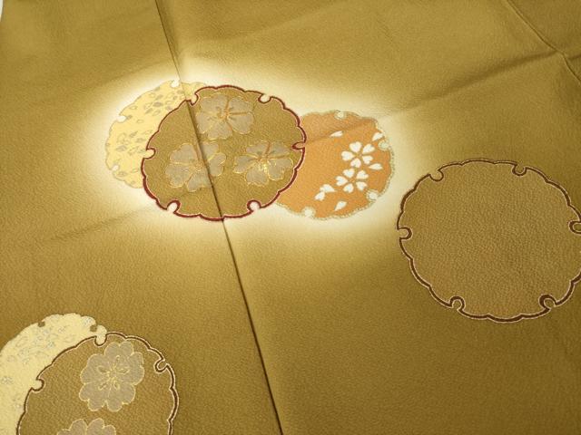 平和屋着物●訪問着 駒刺繍 雪輪花文 暈し染め 鈴乃屋扱い 正絹 逸品 AABI7953ck