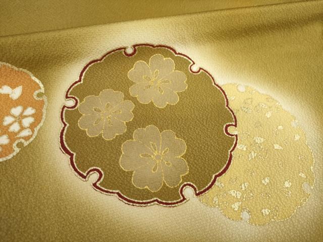 平和屋着物●訪問着 駒刺繍 雪輪花文 暈し染め 鈴乃屋扱い 正絹 逸品 AABI7953ck