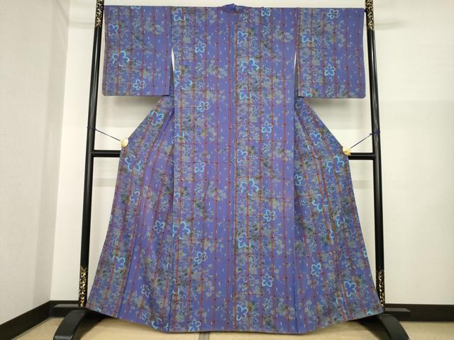 平和屋着物●上質な小紋 葡萄蔦草文 正絹 逸品 AABI7954ck