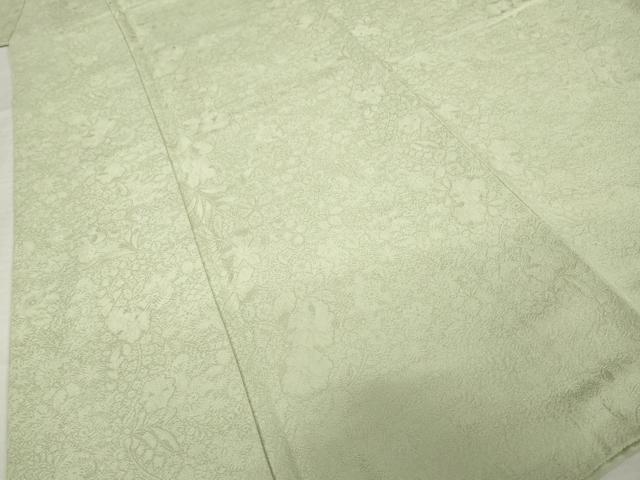 平和屋着物●上質な色無地 辻が花地紋 砂色 正絹 逸品 AABI7956ck