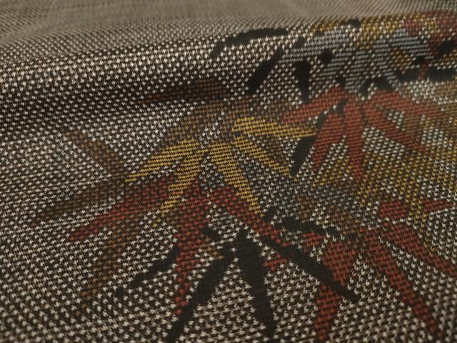 平和屋着物●本場大島紬 一元7マルキ 笹文 正絹 逸品 AABI7969ck