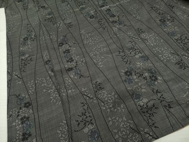 平和屋着物●本場大島紬 立涌花文 一元絣 正絹 逸品 AABI7979ck