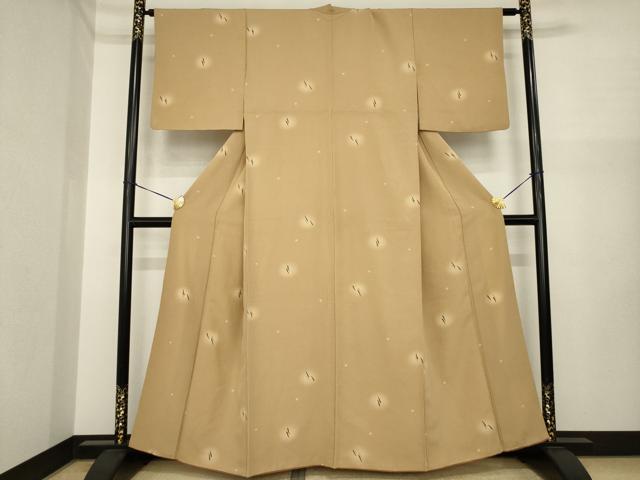 平和屋着物●上質な小紋 丸文 成り物 ほたる暈し 正絹 逸品 AABI7984ck