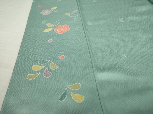 平和屋着物●訪問着 松皮菱鴛鴦花文 正絹 逸品 AABI7991ck