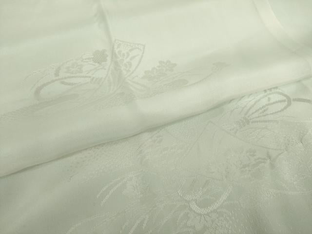 平和屋着物●長襦袢 無双仕立て 短冊花地紋 暈し染め 正絹 逸品 未使用 AABI7997ck