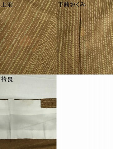 平和屋着物▽上質な小紋 単衣 変わり縞 正絹 逸品 AABI8001cs
