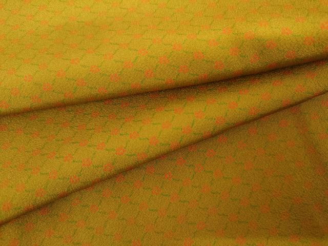 平和屋着物▽上質な小紋 単衣 花格子 正絹 逸品 AABI8019cs