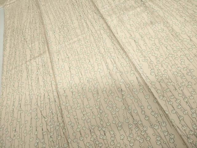 平和屋着物▽上質な小紋 単衣 枝花文 正絹 逸品 AABI8020cs
