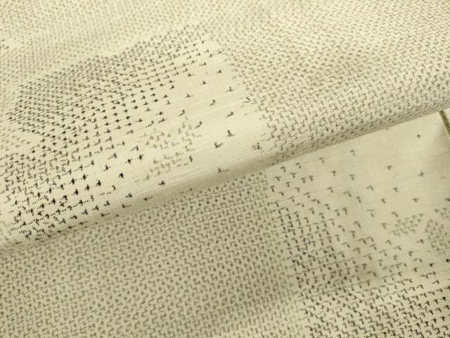 平和屋着物▽上質な紬 単衣 破れ色紙文 正絹 逸品 AABI8030cs