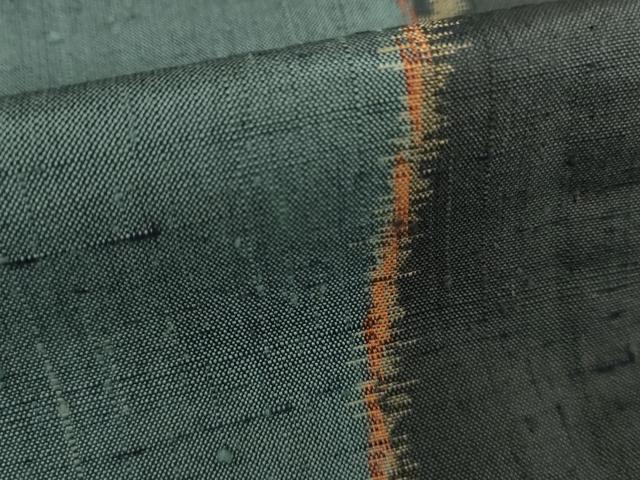 平和屋着物▽上質な紬 単衣 よろけ間道 正絹 逸品 AABI8046cs