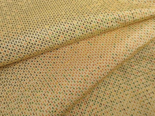平和屋着物▽上質な紬 単衣 霞文 正絹 逸品 AABI8053cs