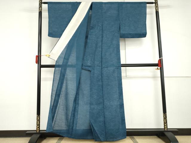平和屋着物*夏物 小紋 紗 風景文 AABI8091cs