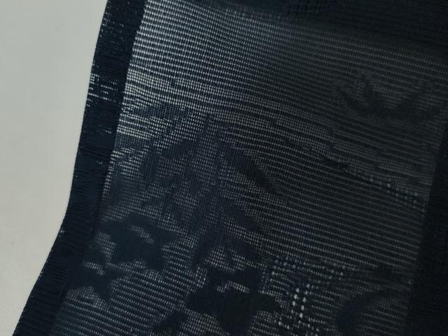 平和屋着物*夏物 色無地 絽 流水花紋紗 留紺色 正絹 逸品 AABI8097cs