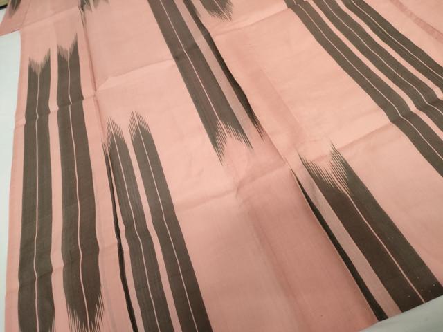 平和屋着物*夏物 お召 矢羽根 正絹 逸品 AABI8104cs