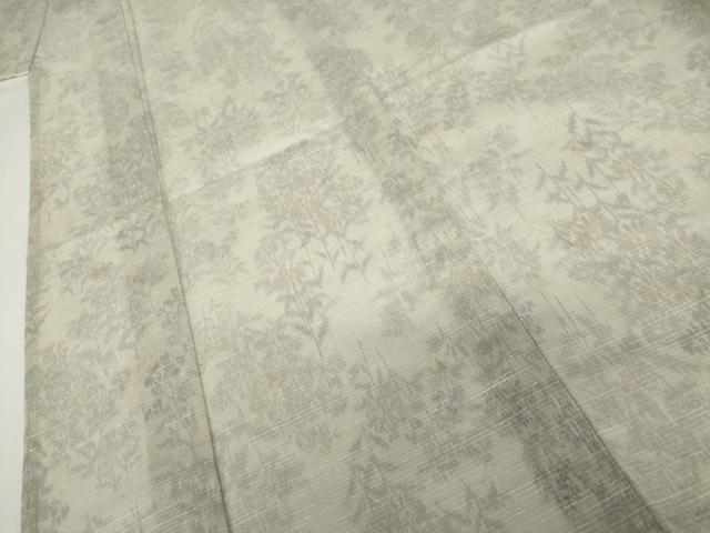 平和屋着物*夏物 小紋 紗 枝花文 未使用 AABI8121cs