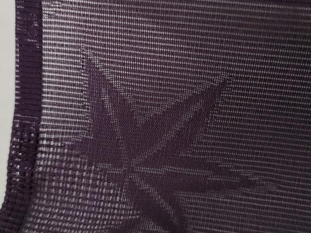 平和屋着物*夏物 色無地 絽 地紙楓紋紗 桑の実色 正絹 逸品 AABI8130cs