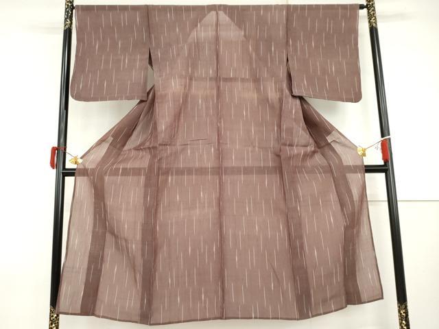 平和屋着物*夏物 紗紬 ちぢみ織 変わり縞 正絹 逸品 AABI8135cs