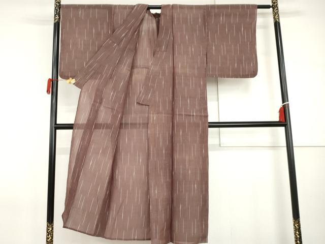 平和屋着物*夏物 紗紬 ちぢみ織 変わり縞 正絹 逸品 AABI8135cs