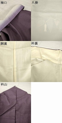 平和屋着物●訪問着 白山紬 友禅 草花文 正絹 逸品 AABI8174ck