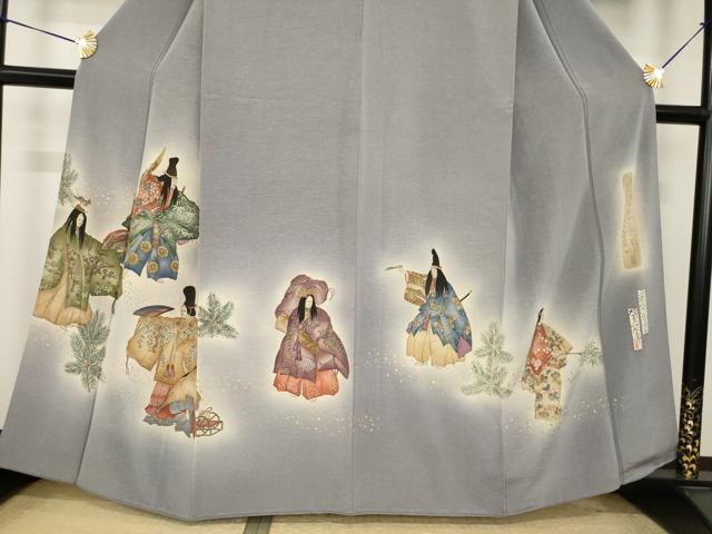 平和屋着物●友禅師・京の名工・伝統工芸士・樽本伊勢蔵 訪問着 能 暈し染め 金彩 正絹 逸品 AABI8207ck